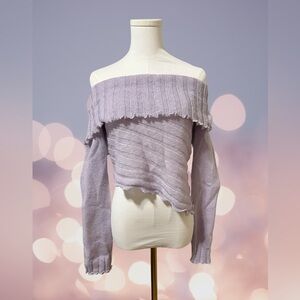 Forever 21 Lilac Off-Shoulder Sweater